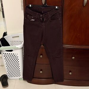 Women's Dark Jeans (burgundy?)